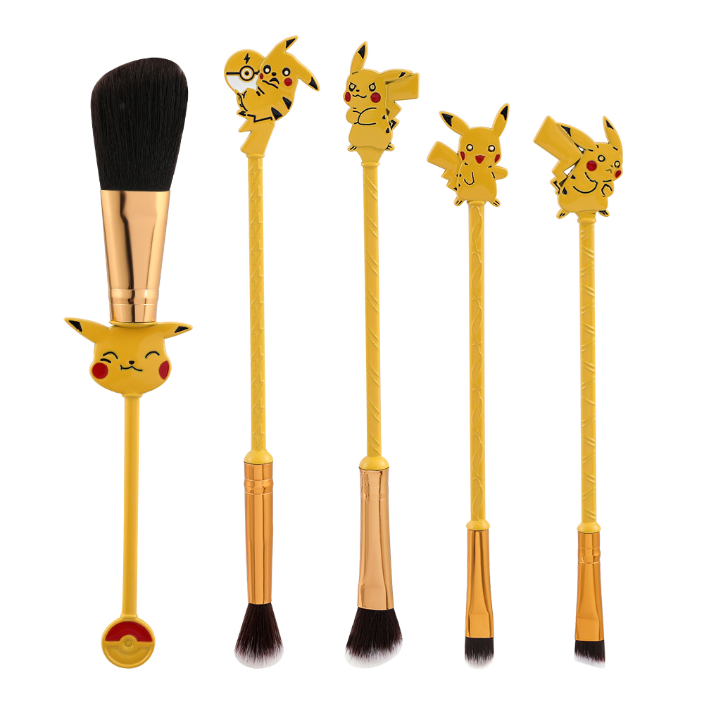 Beauty Makeup Edit - 5pcs/set Pokemon Pikachu Makeup Brushes Powder