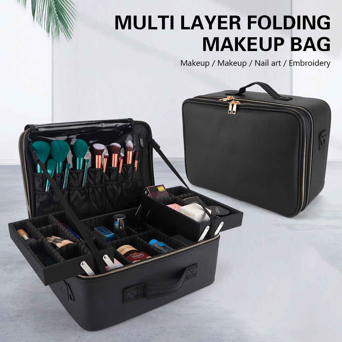 Beauty Preservation Makeup Bag - Women Travel Cosmetic Case Organizer Box