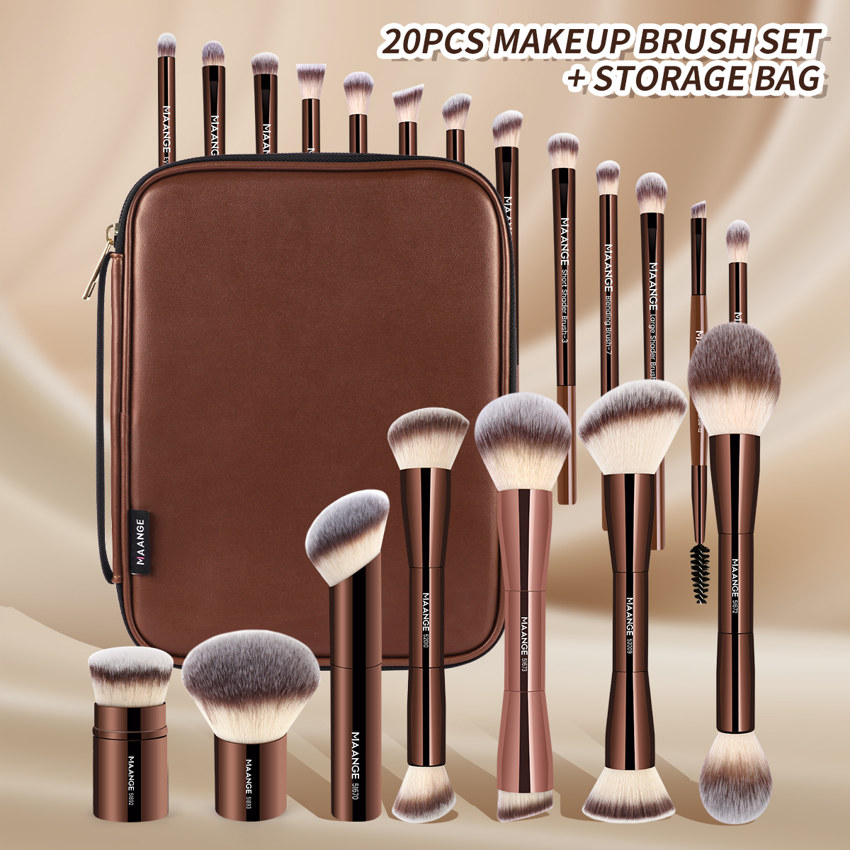 Beauty Preservation Makeup Bag - MAANGE 20pcs Pro Makeup Brushes +