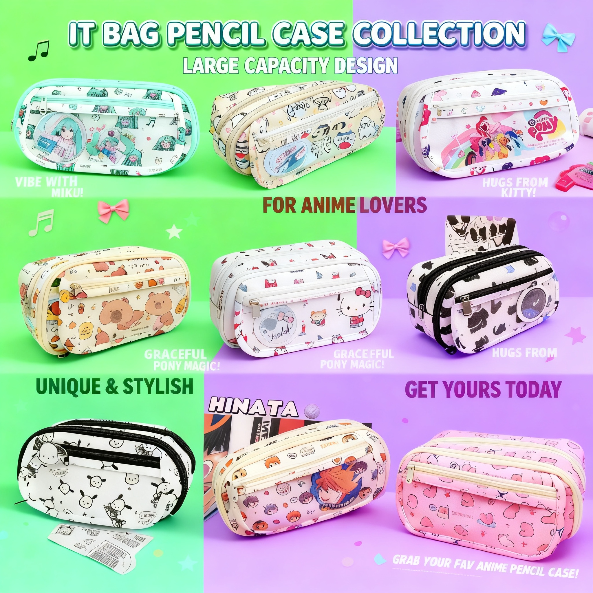 Beauty Preservation Makeup Bag - Hatsune Miku Anime Cosplay Pencil Case
