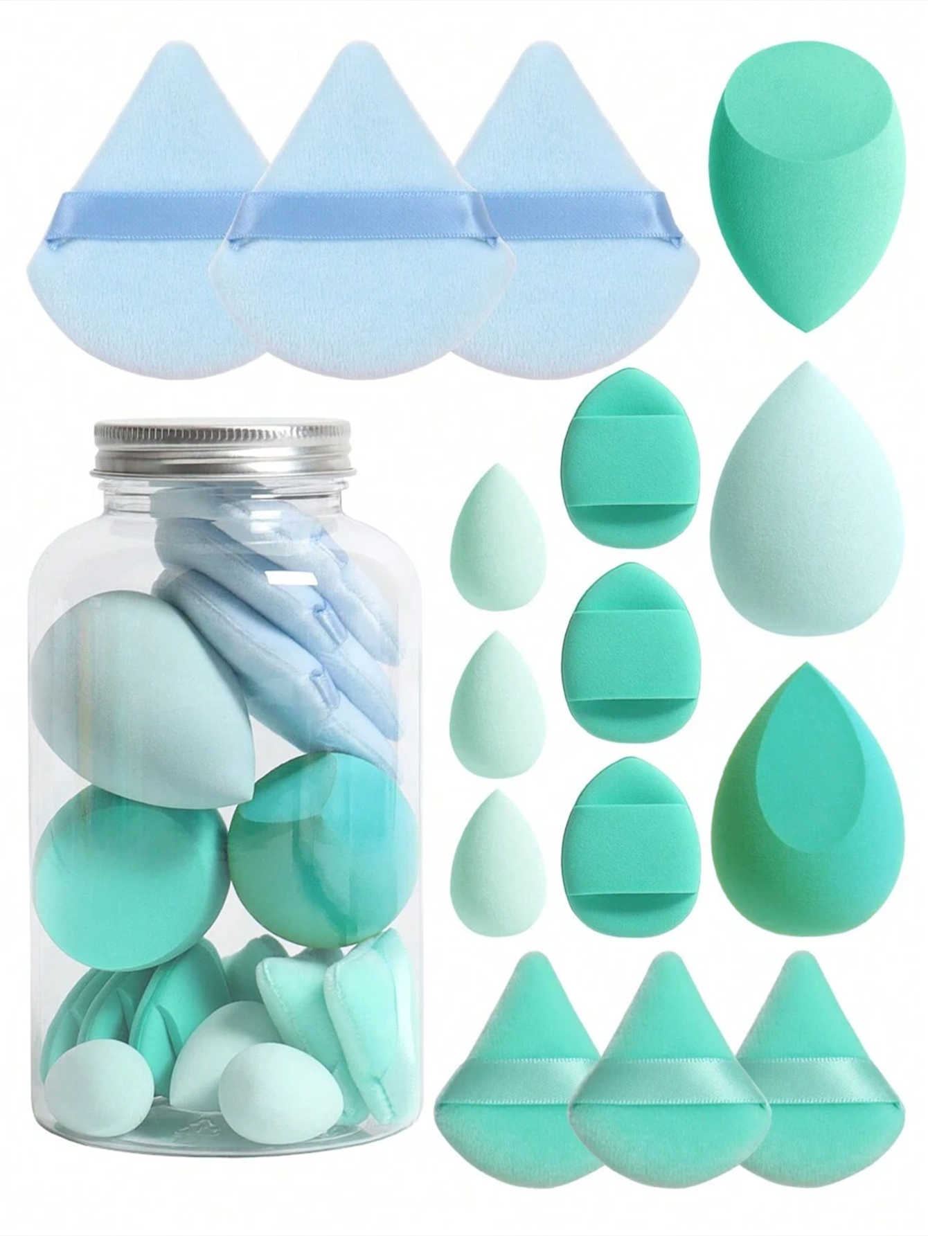 Beauty Blender In Makeup - Set of 15 makeup sponges with