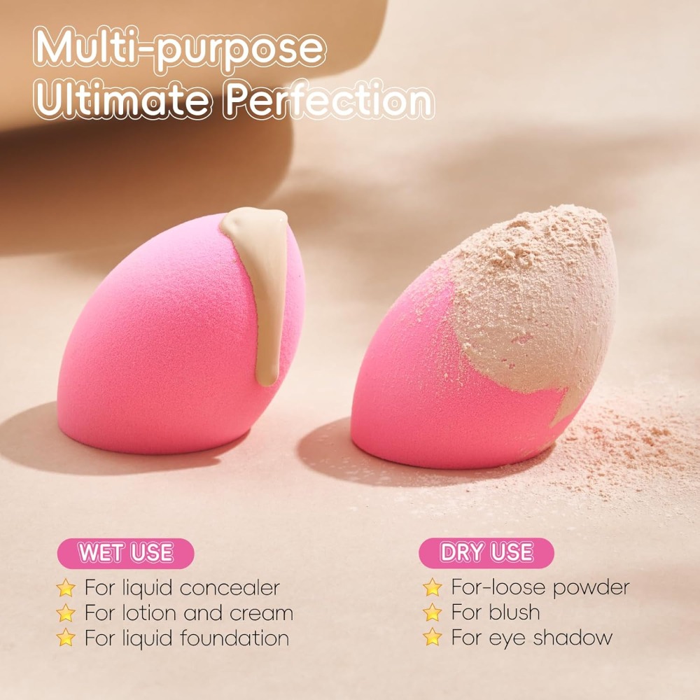 6 Pcs Makeup Sponge Set, Latex - Beauty Blender In Makeup reseña y precio
