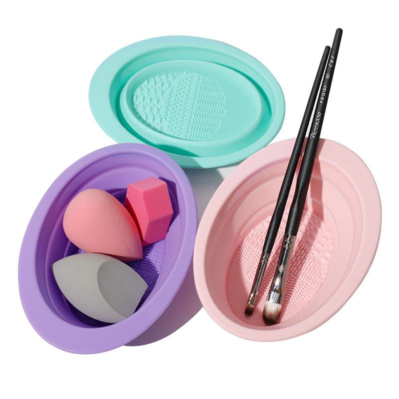 Folding Powder Puff Cleaning B - Beauty Makeup Wholesale reseña y precio