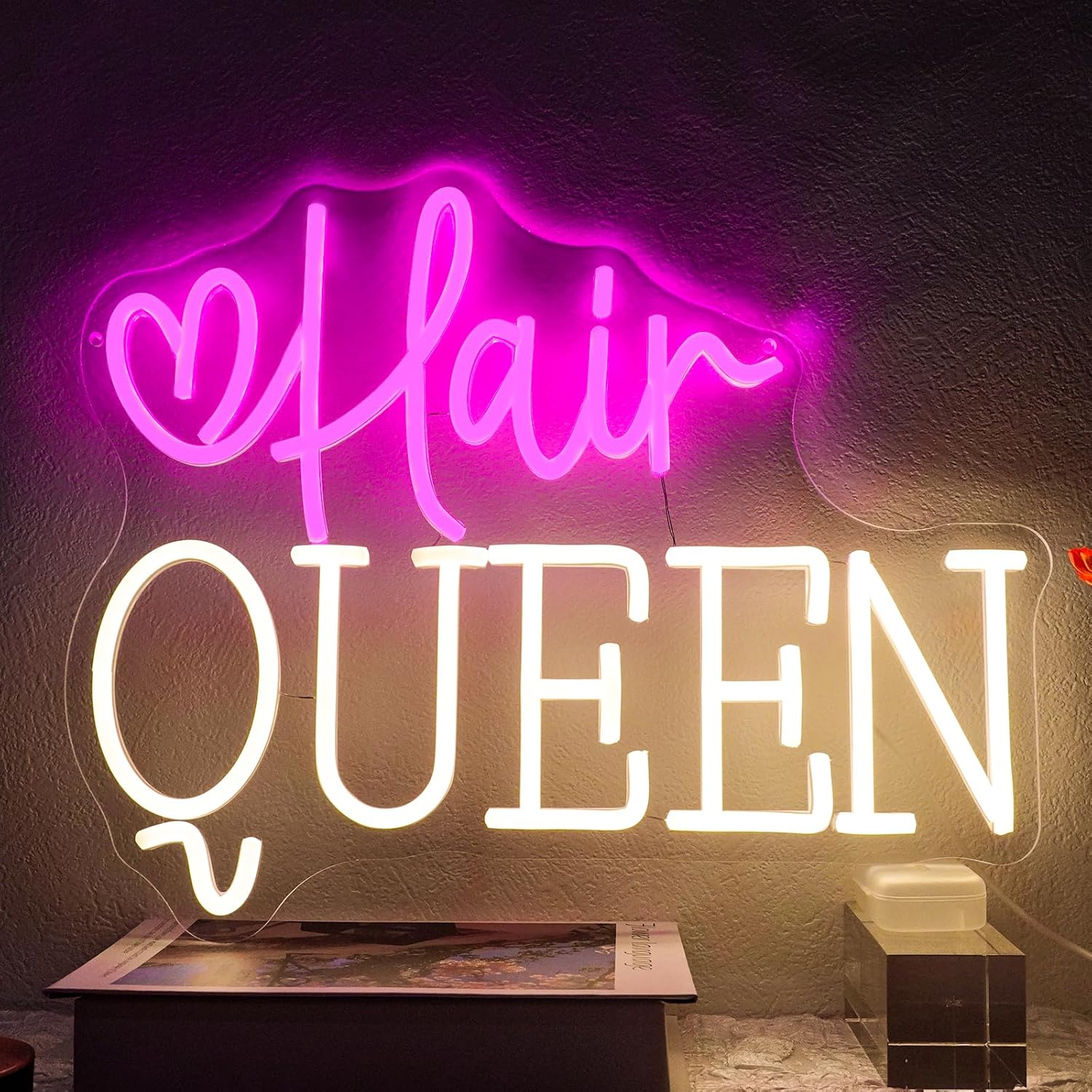 Hair Queen Neon Sign USB Power - Beauty Queen Makeup Studio reseña y precio