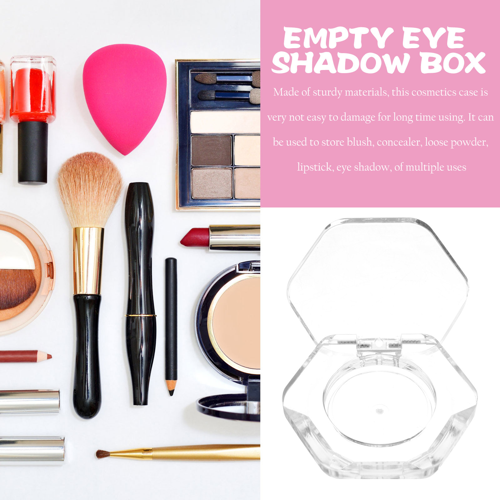 4Pcs Empty Eyeshadow Pans Reus - Eyeshadow Palette reseña y precio