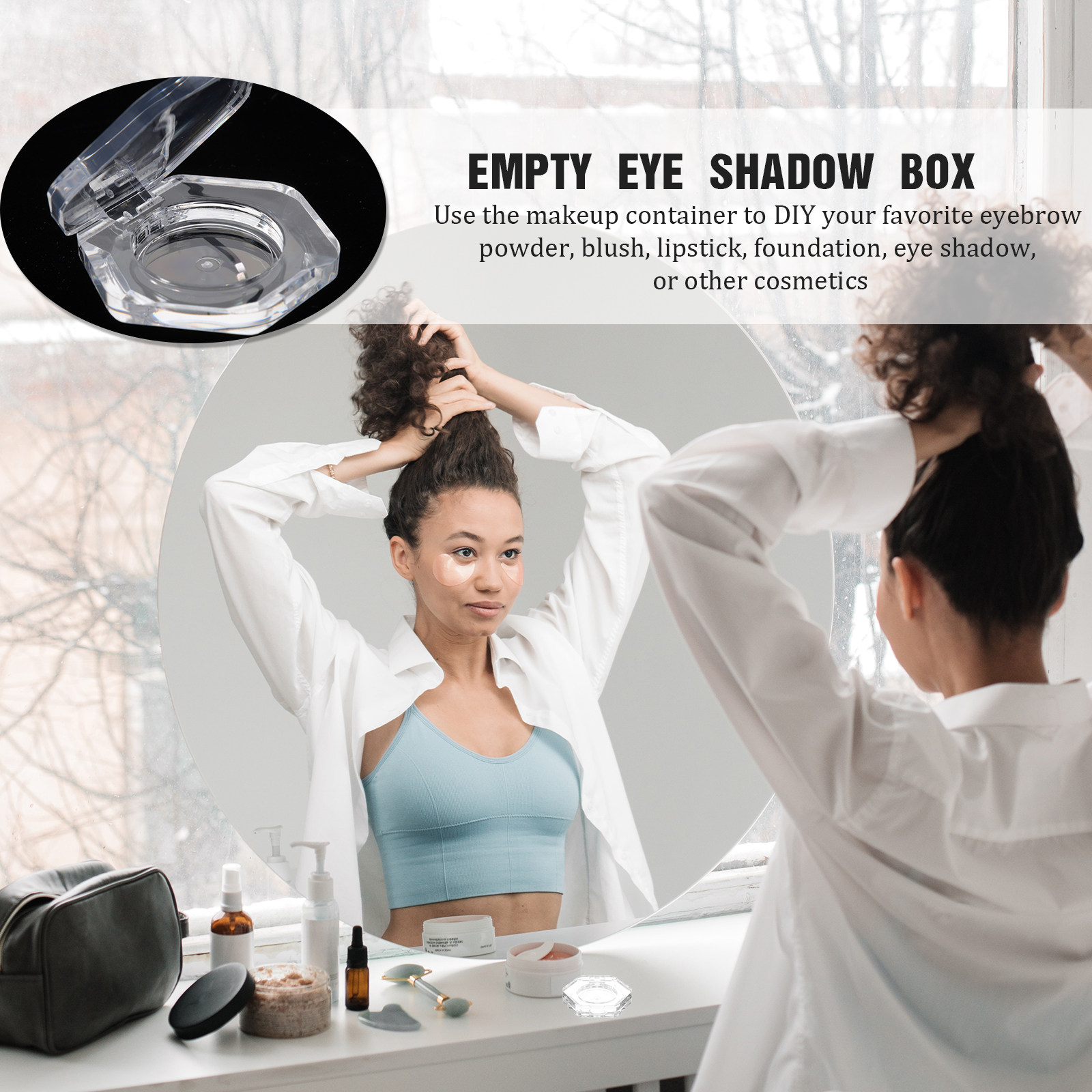 4Pcs Empty Eyeshadow Pans Reus - Eyeshadow Palette reseña y precio