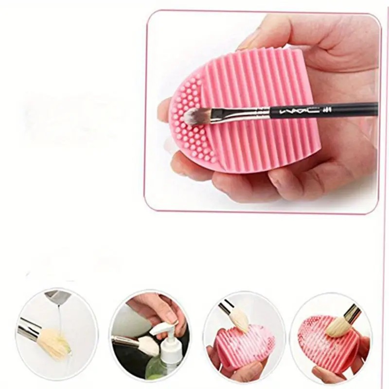 Pink Silicone Makeup Brush Cle - Beauty Makeup Products reseña y precio