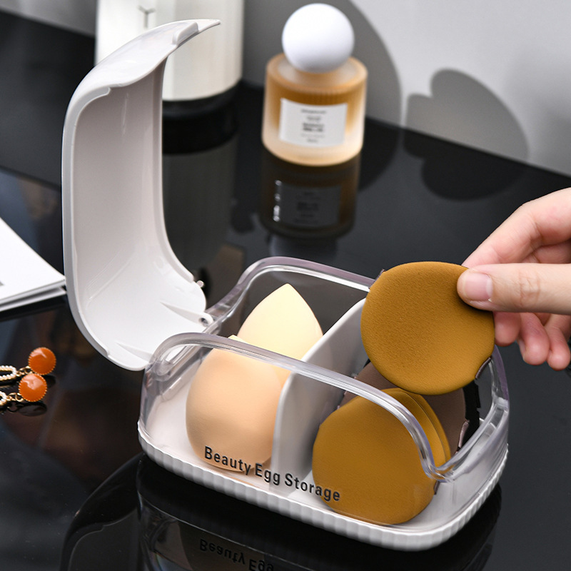Makeup Sponge Storage Box with - Beauty Blender In Makeup reseña y precio