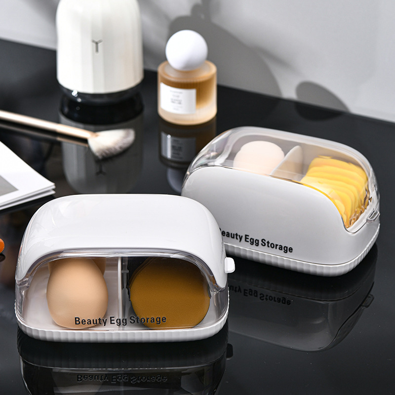Makeup Sponge Storage Box with - Beauty Blender In Makeup reseña y precio