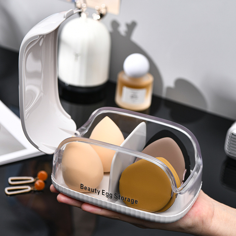 Makeup Sponge Storage Box with - Beauty Blender In Makeup reseña y precio