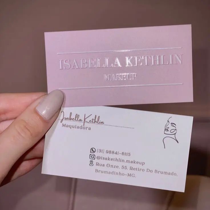 Custom Spot UV Business Cards  - Beauty Makeup Edit reseña y precio
