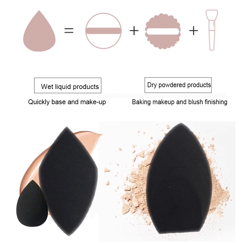 2pcs Black Beauty Sponge Egg - - Beauty Blender In Makeup reseña y precio