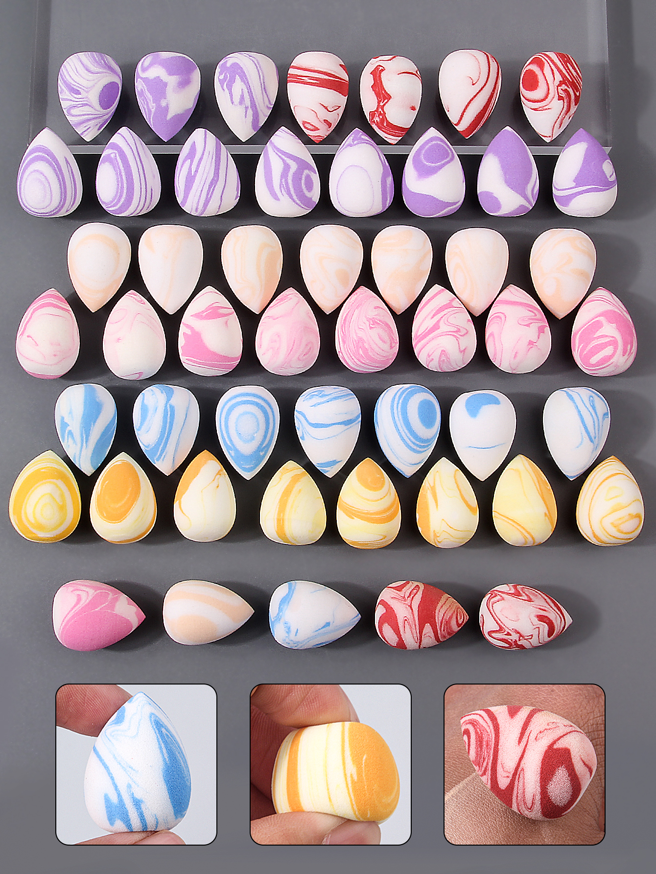 50pcs Mini Makeup Sponge Set - - Beauty Blender In Makeup reseña y precio