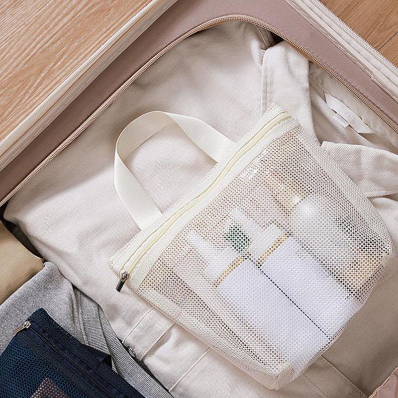 Mesh Makeup Toiletry Storage B - Beauty Preservation Makeup Bag reseña y precio